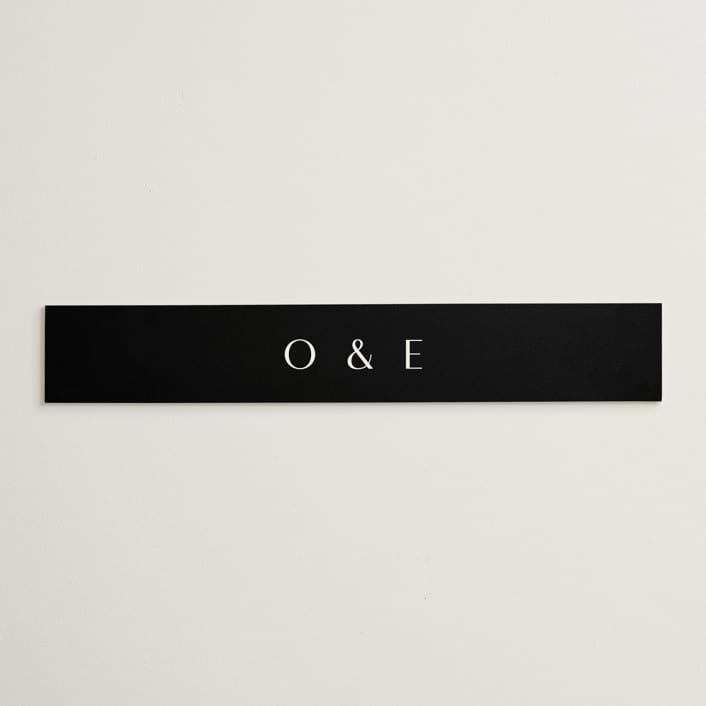 "Modern Classic Names" - Belly Bands in Onyx by Emily Betts - Assembled with Invitation