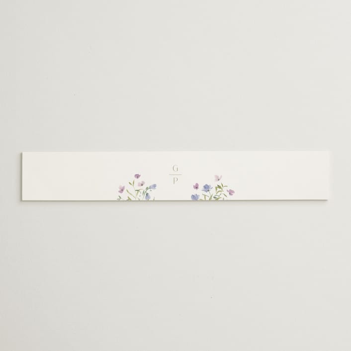 "Sweeping Meadow" - Belly Bands in Wisteria by Everett Paper Goods - Assembled with Invitation