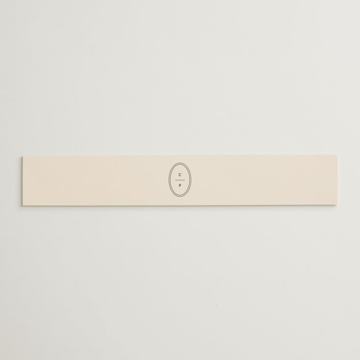 "Script and Monogram" - Belly Bands in Sand by Carolyn MacLaren - Assembled with Invitation
