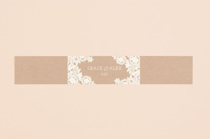 "Lace and Kraft" - Belly Bands in Kraft by Katharine Watson - Assembled with Invitation