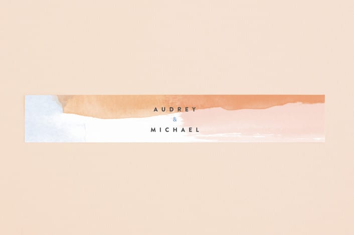 "Watercolor Wisp" - Belly Bands in Blush by Ariel Rutland - Assembled with Invitation