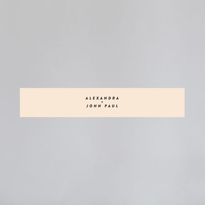 "With Great Joy" - Belly Bands in Peach by Up Up Creative - Assembled with Invitation