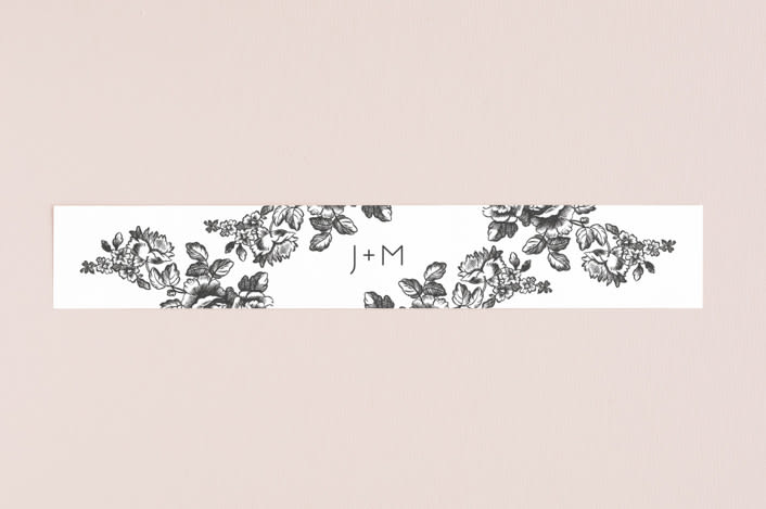 "Chalkboard Flora" - Belly Bands in Chalkboard by Snow and Ivy - Assembled with Invitation