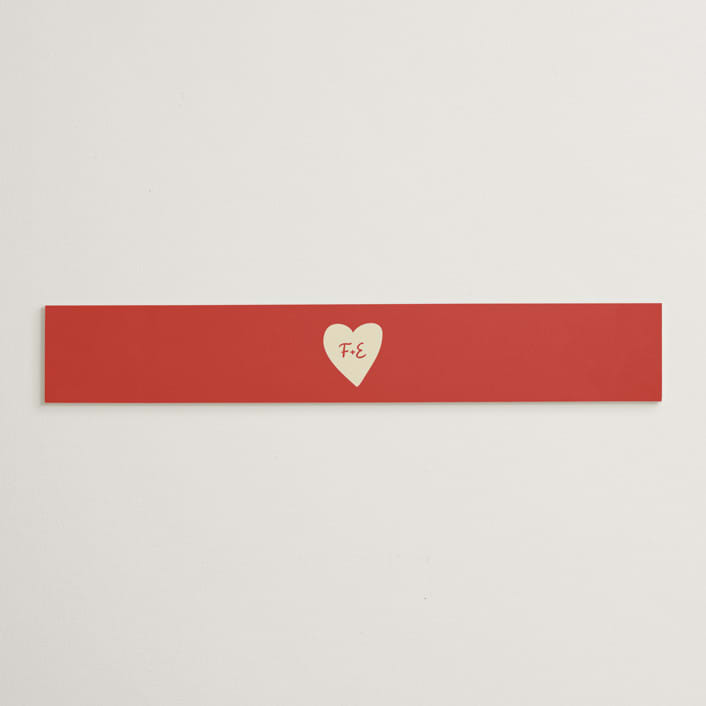 "Big Heart Wedding" - Belly Bands in Cherry by Ani Somi - Assembled with Invitation