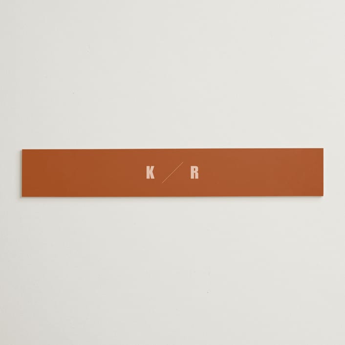 "Typographical Poster" - Belly Bands in Blush by Stacey Day - Assembled with Invitation
