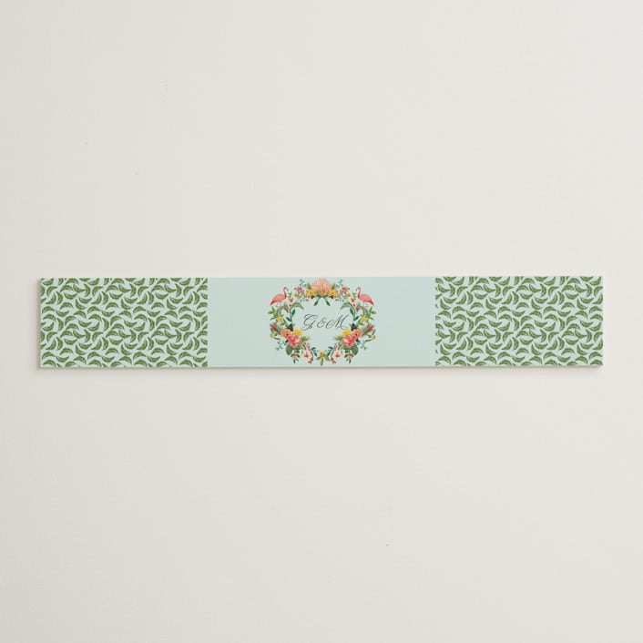 "Tropical Crest" - Belly Bands in Papaya by Susan Moyal - Assembled with Invitation