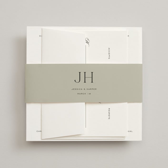 "Modern Romance" - Belly Bands in Obsidian by Jennifer Postorino - Assembled with Invitation