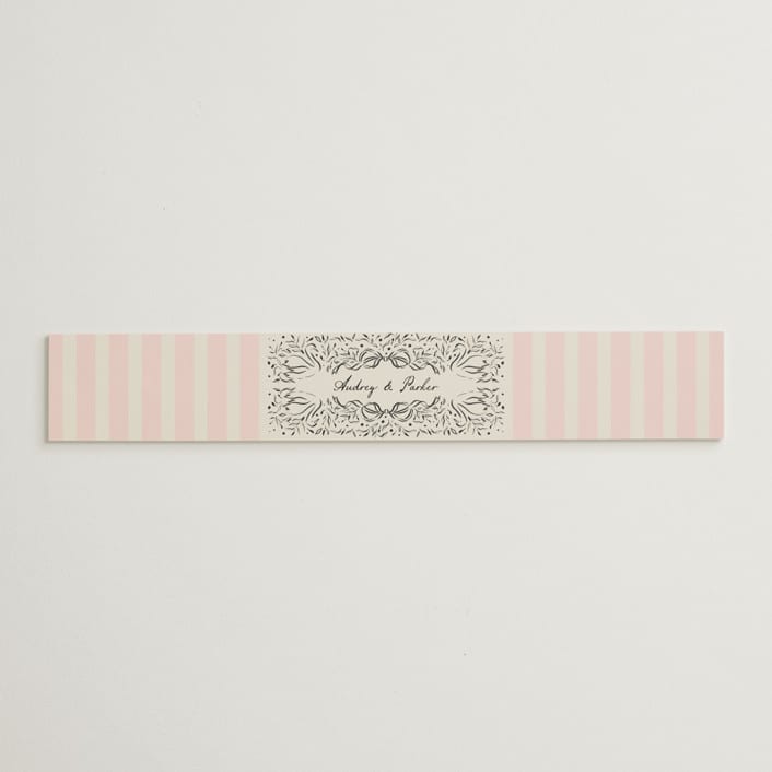 "Hand Illustrated Crest" - Belly Bands in Peony by Jackie Crawford - Assembled with Invitation