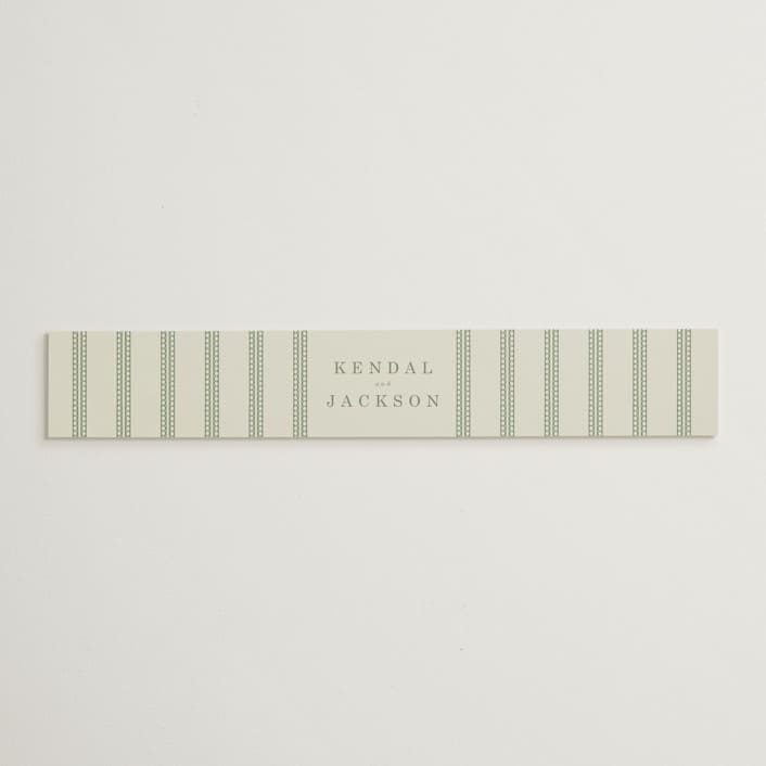 "Framed Floral" - Belly Bands in Mustard by Baumbirdy - Assembled with Invitation
