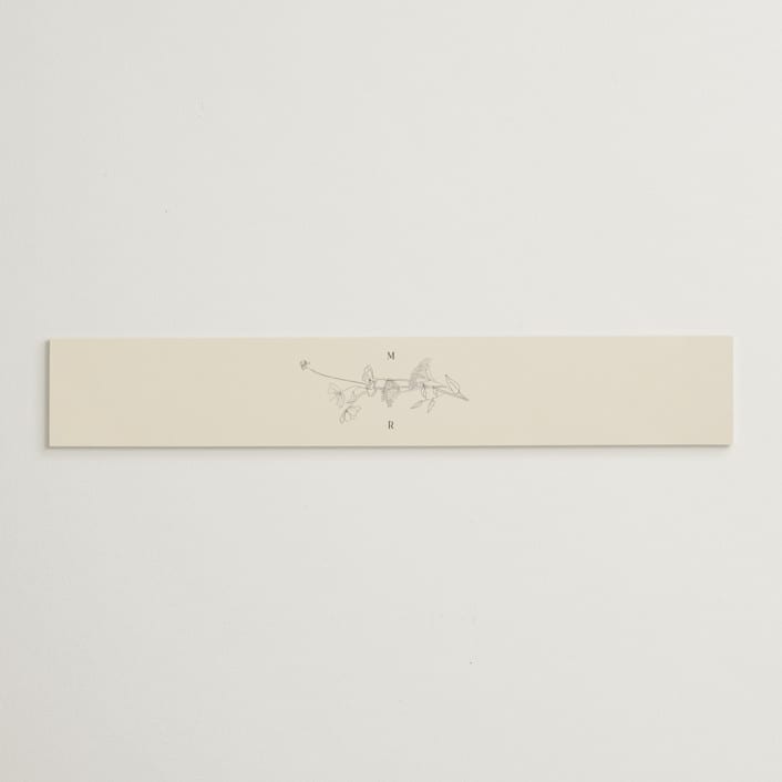 "floral stamp" - Belly Bands in Ivory by Baumbirdy - Assembled with Invitation