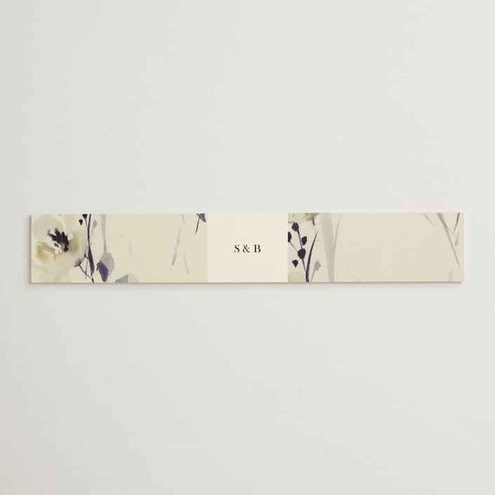"Linen and Cloth" - Belly Bands in Almond by Peony Rose Design - Assembled with Invitation