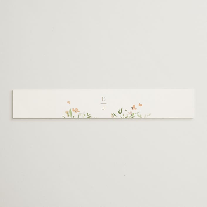 "Brynn" - Belly Bands in Toffee by Everett Paper Goods - Assembled with Invitation