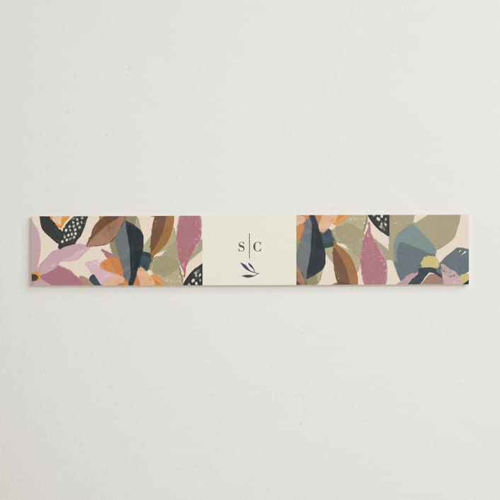 "flower press" - Belly Bands in Mauve by Peony Rose Design - Assembled with Invitation