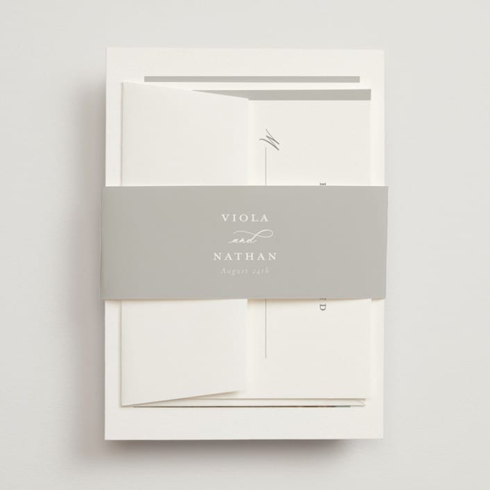 "Overlay" - Belly Bands in Dove by Meggy Masters - Assembled with Invitation