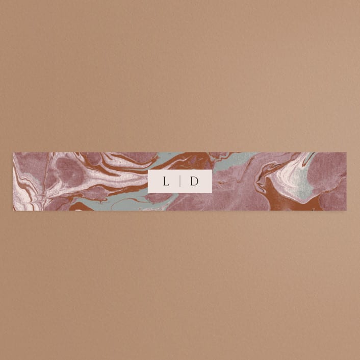 "Jasper" - Belly Bands in Sandstone by Everett Paper Goods - Assembled with Invitation