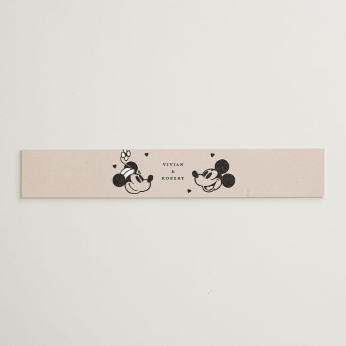 "Disney's Retro Mickey Mouse and Minnie Mouse" - Belly Bands in Retro by Sumak Studio - Assembled with Invitation
