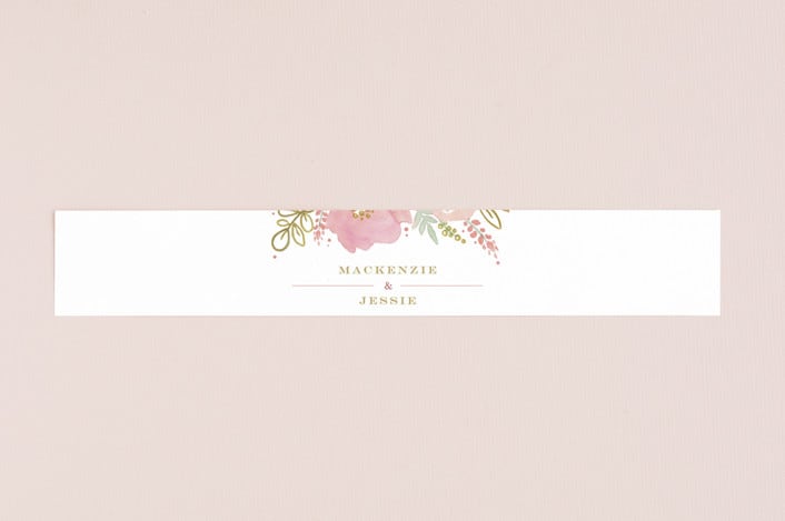 "Floral Vignette" - Belly Bands in Brass by Kristen Smith - Assembled with Invitation