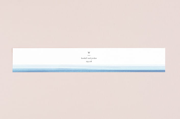 "Watercolour Stripe" - Belly Bands in Azure by Bethan - Assembled with Invitation