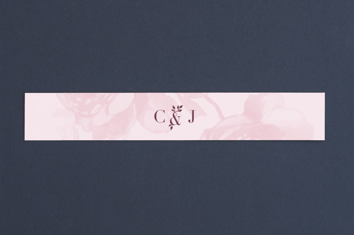 "Centifolia Rose" - Belly Bands in Velvet by kelli hall - Assembled with Invitation