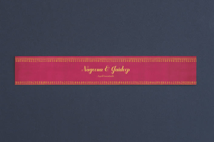 "Anand Karaj" - Belly Bands in Coral by Ann Gardner - Assembled with Invitation