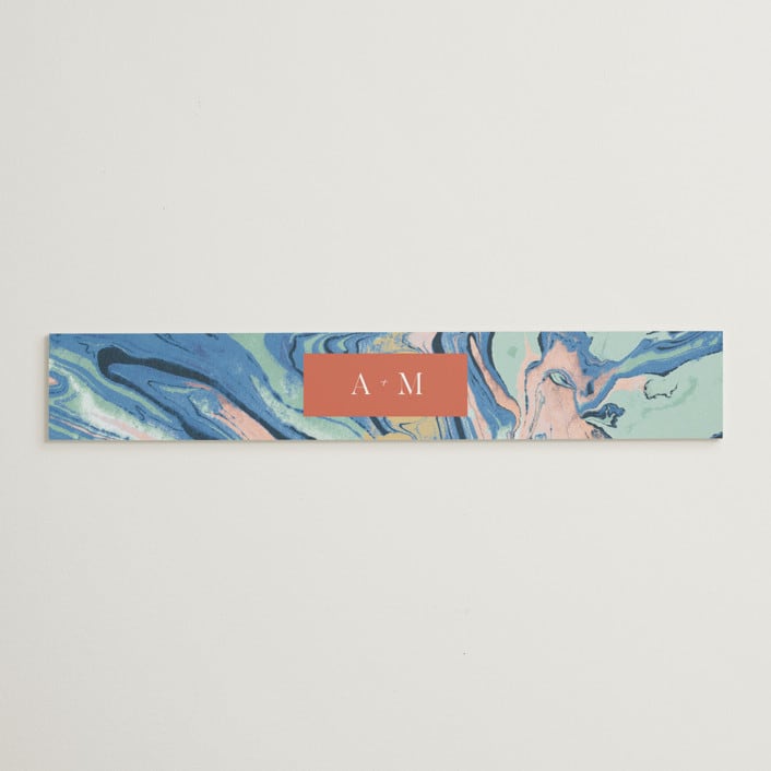 "Mod Marble" - Belly Bands in Maraschino by A Real Peach Studio - Assembled with Invitation