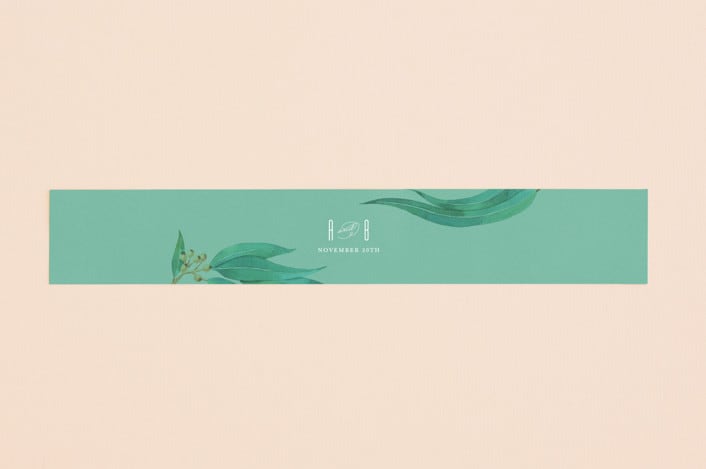 "Eucalyptus Leaves" - Belly Bands in Eucalyptus by Shannon Chen of Four Wet Feet Studio - Assembled with Invitation