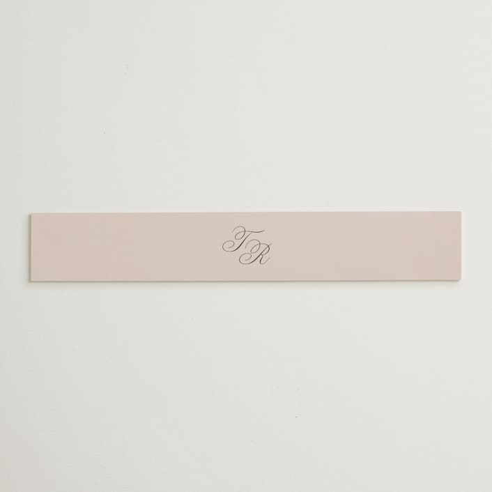 "Arch Monogram" - Belly Bands in Dusty Rose by Kelly Schmidt - Assembled with Invitation