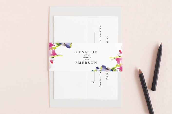 "Technicolor Flora" - Belly Bands in Poppy by Angela Marzuki - Assembled with Invitation