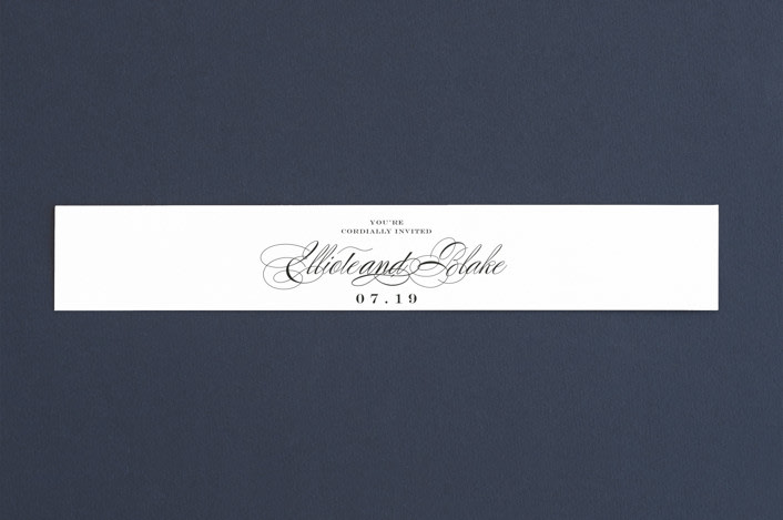 "Timeless Elegance" - Belly Bands in Ivory by AK Graphics - Assembled with Invitation
