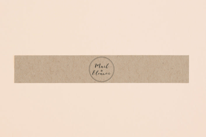 "Wedding Stamp" - Belly Bands in Kraft by Hudson meet Rose - Assembled with Invitation