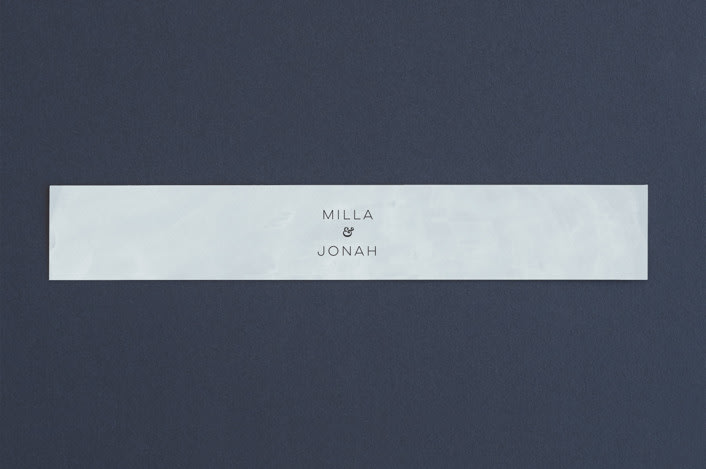 "Grande Botanique" - Belly Bands in Mist by Bonjour Paper - Assembled with Invitation