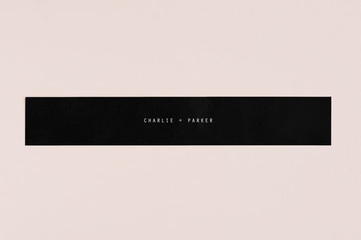 "BOLD AS LOVE" - Belly Bands in Noir by DESIGN X FIVE - Assembled with Invitation