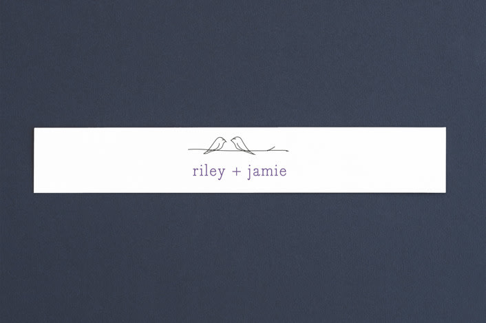 "Birds of a Feather" - Belly Bands in Plum by R studio - Assembled with Invitation