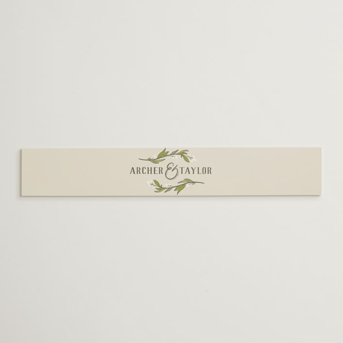 "Rustic Love" - Belly Bands in Parchment by GeekInk Design - Assembled with Invitation