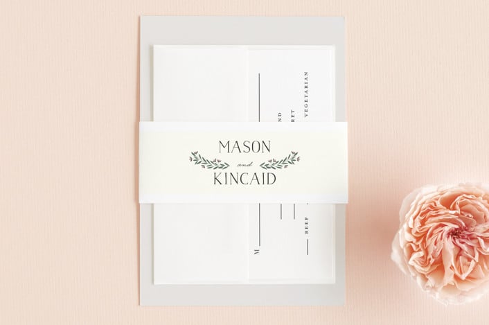 "Wreath of Laurels" - Belly Bands in Ivory by Chris Griffith - Assembled with Invitation