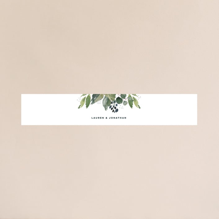 "Euca On A Whim" - Belly Bands in Navy by Palm Bridal - Assembled with Invitation