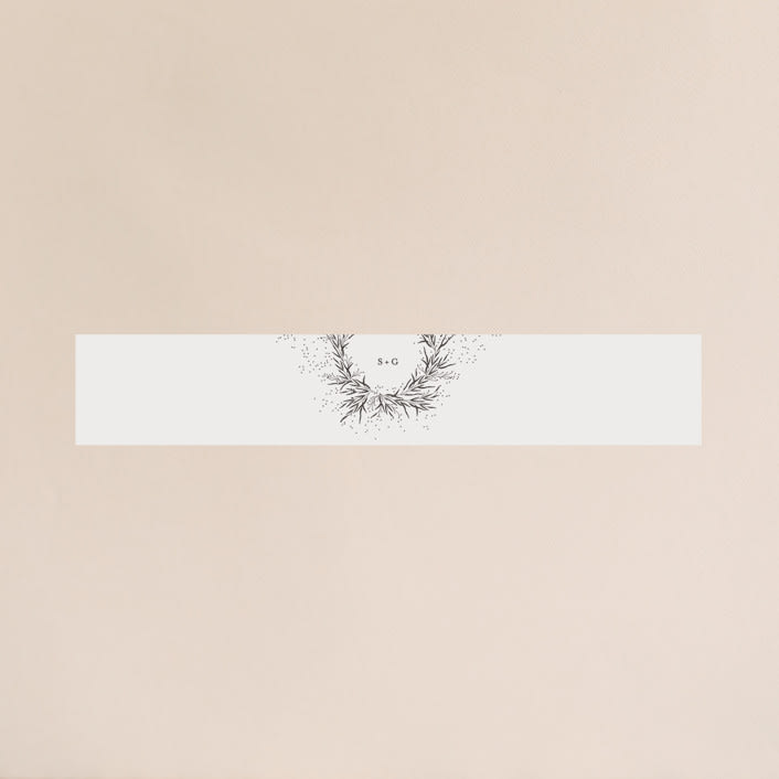 "A Sketched Wreath" - Belly Bands in Concrete by Plain White Paper Co - Assembled with Invitation