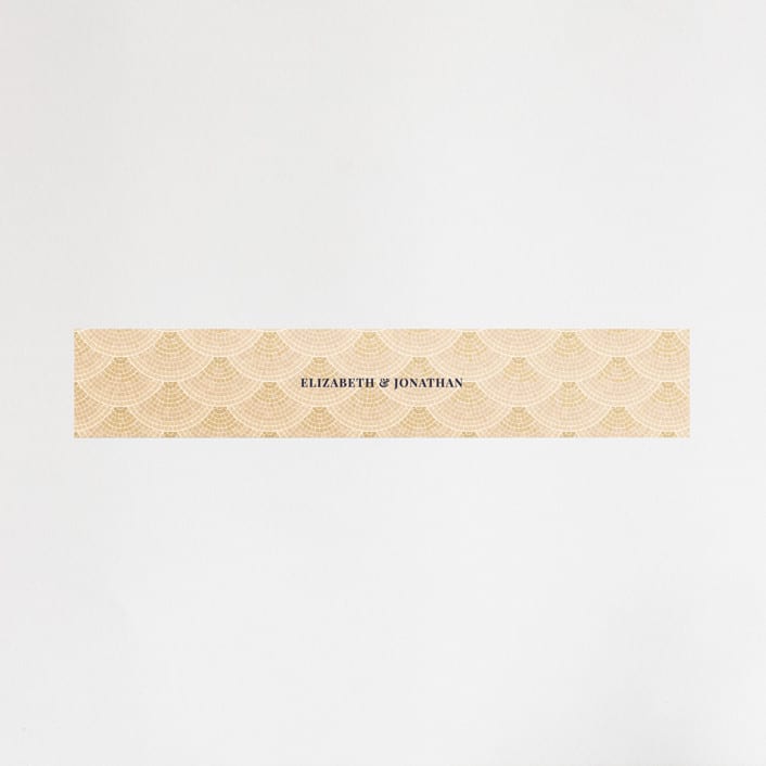 "Mosaic" - Belly Bands in Navy by GeekInk Design - Assembled with Invitation