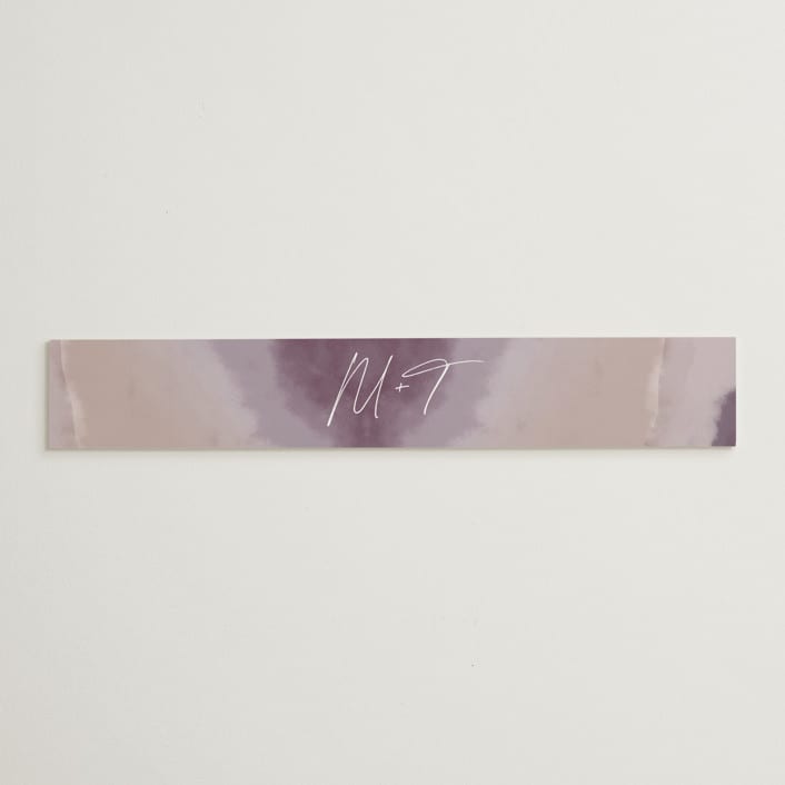 "Ethereal Names" - Belly Bands in Plum by Carolyn MacLaren - Assembled with Invitation