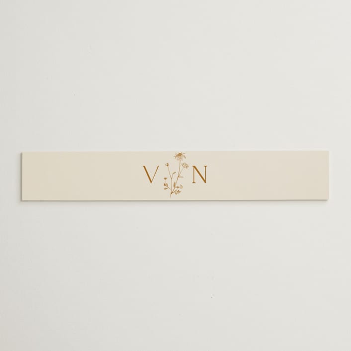 "Floral Type Arch" - Belly Bands in Cream by Baumbirdy - Assembled with Invitation