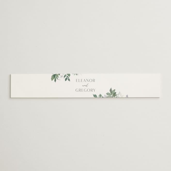 "Grove" - Belly Bands in Fern by Everett Paper Goods - Assembled with Invitation