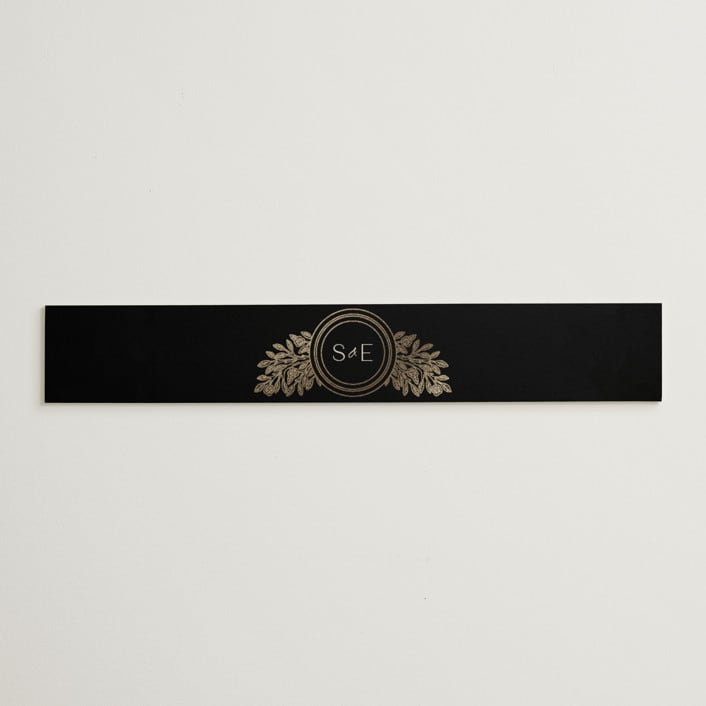 "Heirloom Branches" - Belly Bands in Midnight by GeekInk Design - Assembled with Invitation