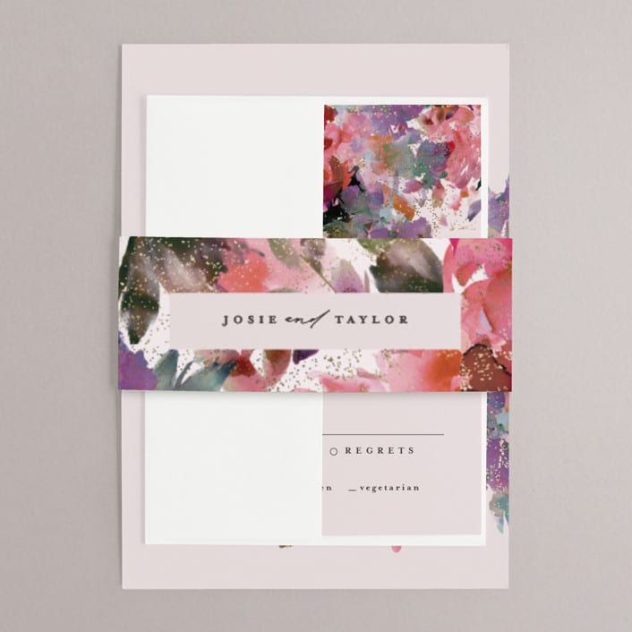 "Blossoms" - Belly Bands in Blush by Lori Wemple - Assembled with Invitation