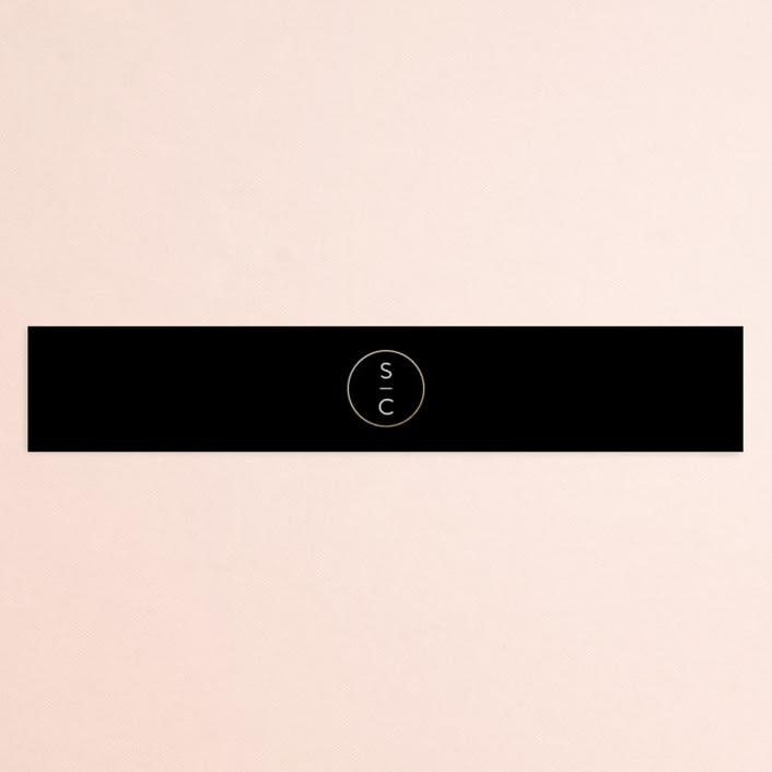 "New Monogram" - Belly Bands in Licorice by Jessica Williams - Assembled with Invitation
