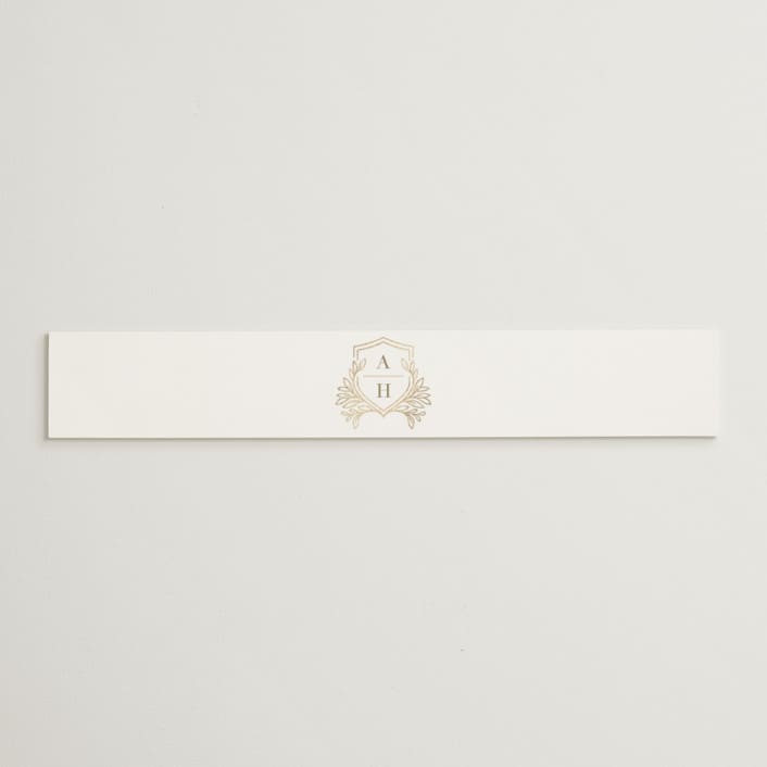 "Chic Monogram" - Belly Bands in Porcelain by Mansi Verma - Assembled with Invitation