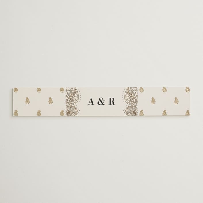 "Elegant Henna" - Belly Bands in Champagne by Oma N. Ramkhelawan - Assembled with Invitation