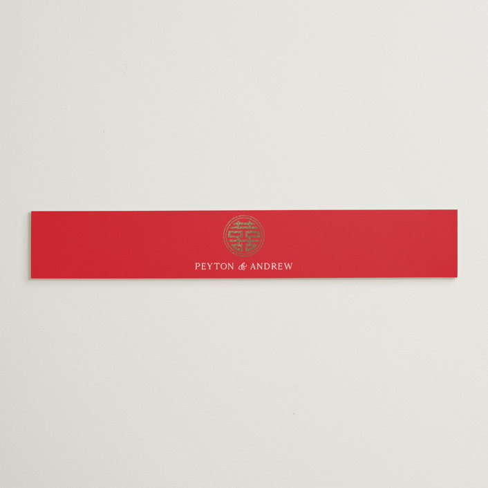 "HAPPINESS x 2" - Belly Bands in Ruby by Melanie Kosuge - Assembled with Invitation