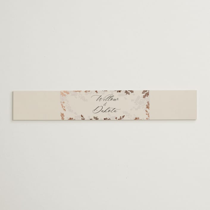 "Botanical Edge" - Belly Bands in Latte by Susan Moyal - Assembled with Invitation