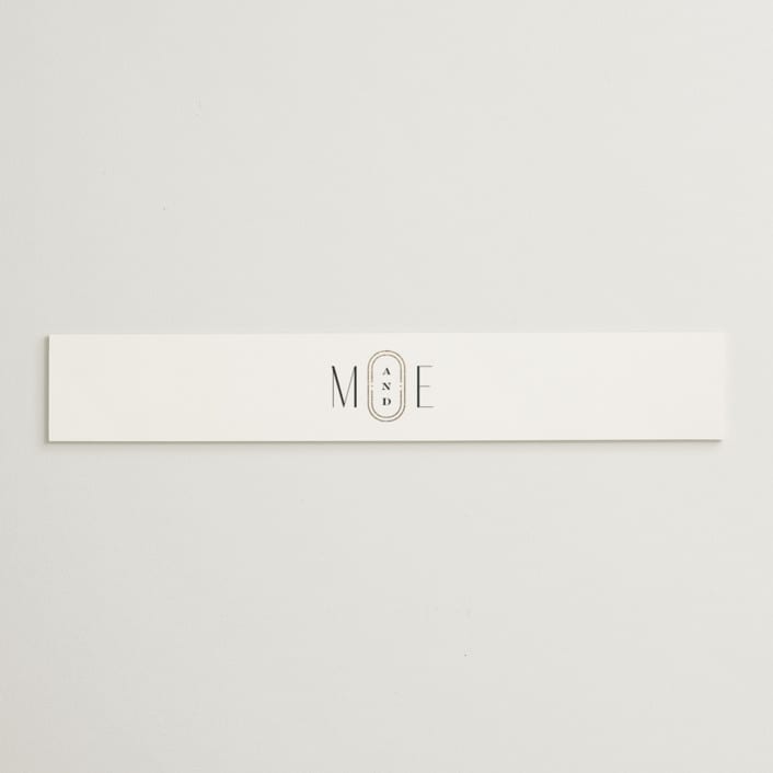 "Modern Deco" - Belly Bands in Sugar by Hooray Creative - Assembled with Invitation