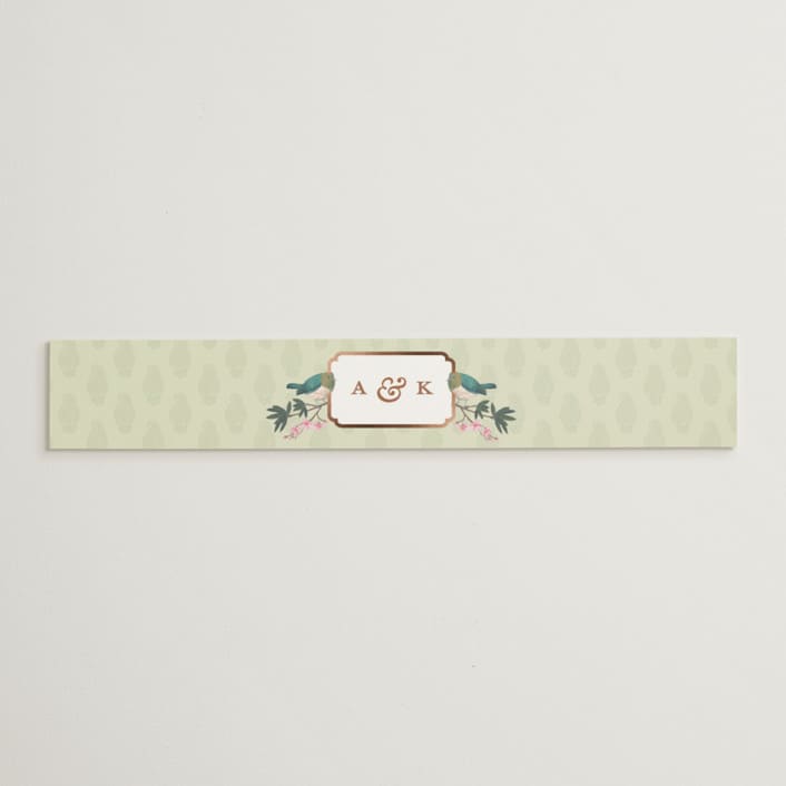 "Royal Wedding" - Belly Bands in Pista by Teju Reval - Assembled with Invitation